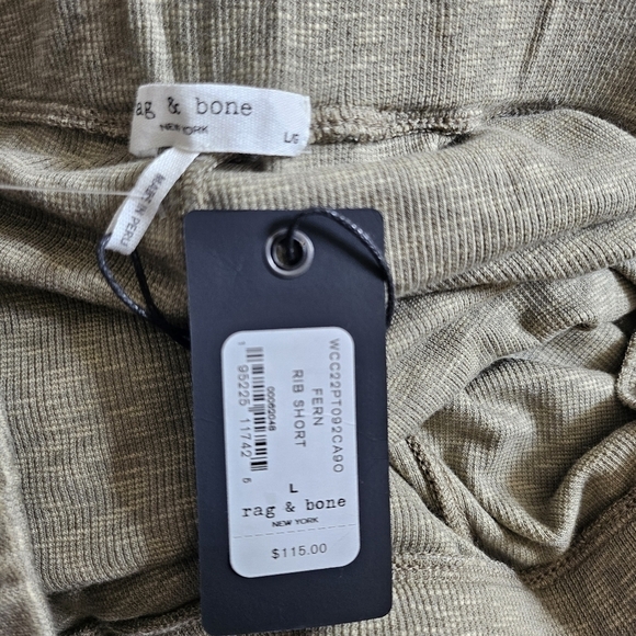 New Rag & Bone Fern Cotton/Modal Rib Short NWT Size Large - Picture 6 of 7